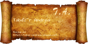 Tabár Andrea névjegykártya