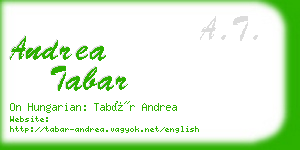 andrea tabar business card